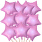 Kalor 18 Inch Pink Star Mylar Balloons, 10 Pcs Star Shape Foil Balloon Helium Balloons For Wedding, Baby Shower, Birthday Party Decorations