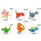 6pcs Cartoon Dragon Dinosaur Theme Party Slap Bracelets silicone Wristbands