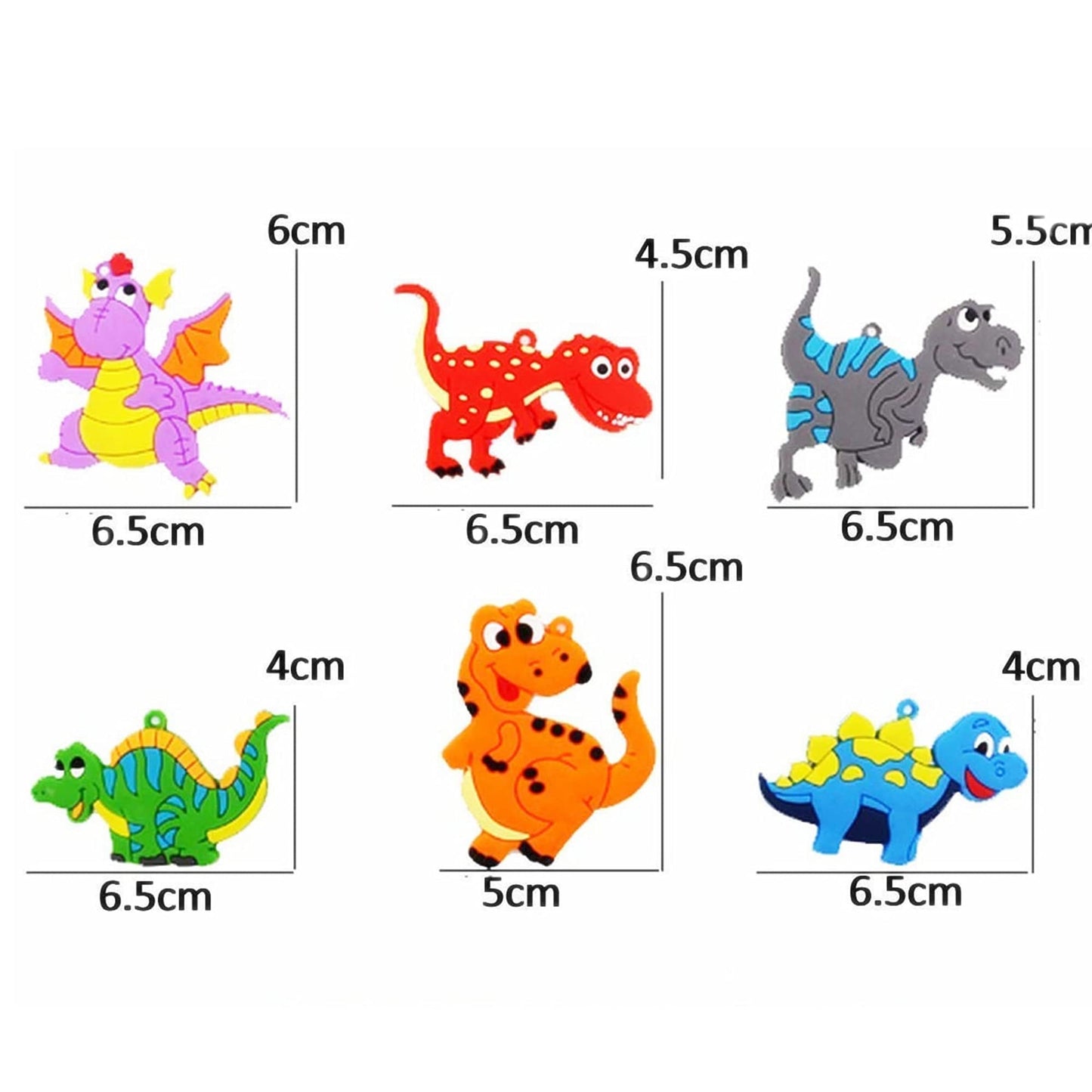 6pcs Cartoon Dragon Dinosaur Theme Party Slap Bracelets silicone Wristbands