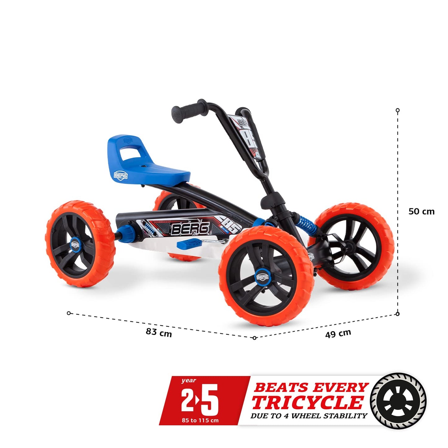 Berg Toys Buzzy Nitro Kids Pedal Go Kart For 2 To 5 Year Olds