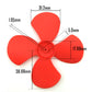 EUDAX Micro DC Motor 2mm Shaft Propeller with 4 Vanes 80mm Fan Shape for Fan Leaves Ship Model RC Boat DIY Air Science and Education Toys (32PCS)