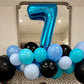 Paticool 40 Inch Blue Number Balloon 7, Large Number Foil Balloons Mylar For Girl Boy Birthday Party Celebration Decorations Sup