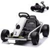 Ride on Go Kart for Kids, 24V 9Ah Battery 300W*2 Motors, 8MPH High Speed Drifting Circling Car, Slow Start Function with Music,