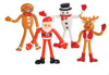 HAPPY DEALS ~ Bendable Santa Reindeer Snowman Gingerbread 12 Pc Christmas Toys