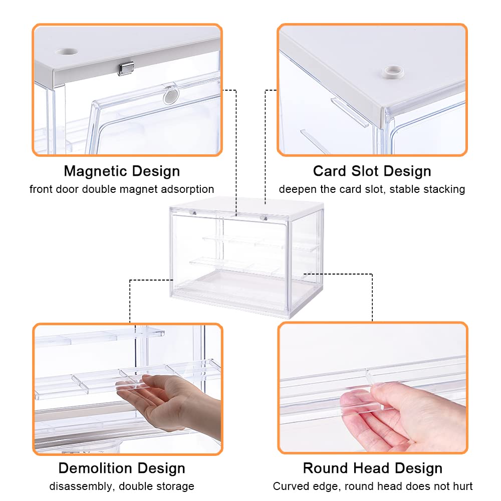 Seewavom Acrylic Clear Display Case Dustproof Blind Box Transparent Assemble Storage Showcase Collection Acrylic Cube For Toy Do