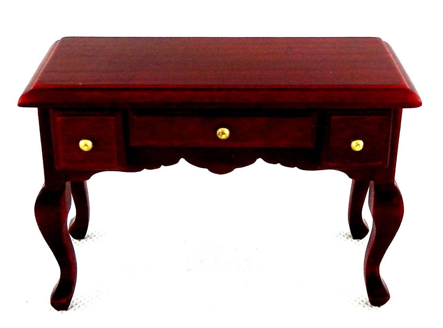 Melody Jane Dolls Houses Mahogany Writing Desk Secretary Table Miniature 1:12 Study Furniture