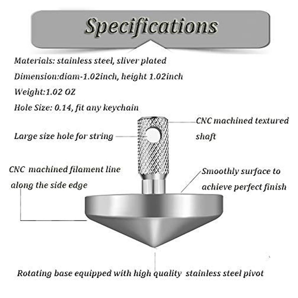 Portable Accurate Metal Spinning Top, Precision Stainless Steel Desk Toy, Edc Top Spinner Toys, Fidget Gyroscope, Vintage Totem