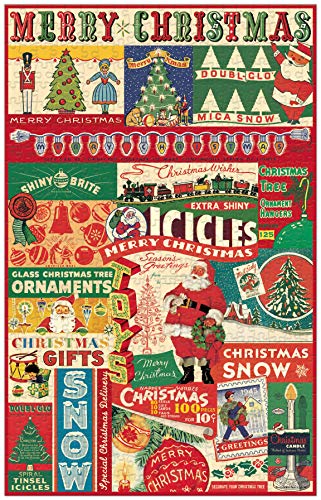 Cavallini Vintage Christmas Puzzle - 500 Piece, Multi Color, Model PZL500/CHRVIN