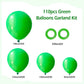 Fotiomrg 110Pcs Green Balloon Garland Arch Kit, 18 12 10 5 Inch Green Latex Balloons Different Sizes Pack For Birthday Graduatio