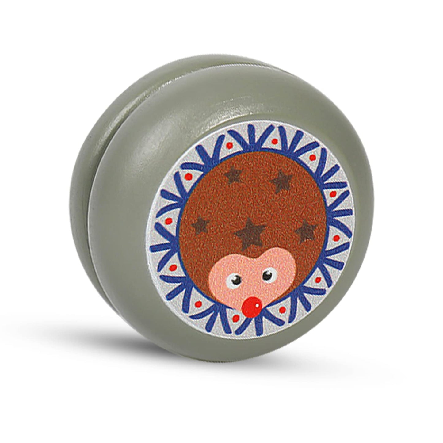 Wooden Yoyo for Kids Auto Return Loop Yo yo Gift for Kids Easy to Play No Tricks Needed, Black Hedgehog