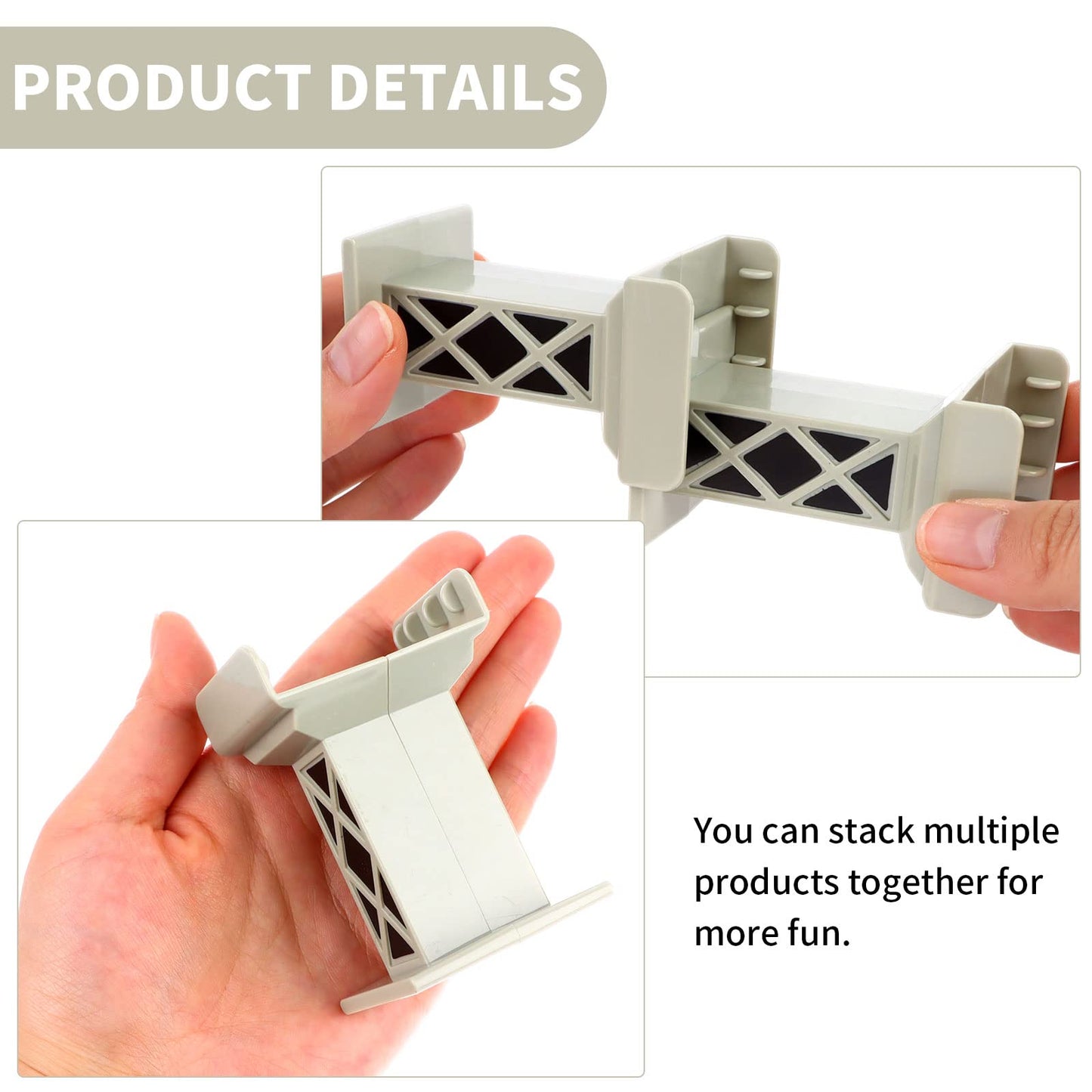 Ioffersuper 6 Pcs Train Bridge Pier Track Railway Accessories Multi Level Support Risers High Level Blocks Compatible All Major