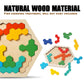 Naodongli Wooden Puzzles For Kids,Brain Teaser Puzzles For Adults,Stem Montessori Educational Hexagon Puzzles Block Family Games Birthday Easter Gift For All Ages Challenge