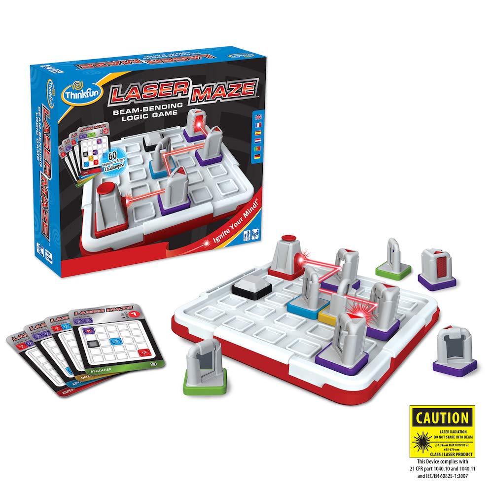 Think Fun Laser Maze (Class 1) Brain Game And Stem Toy For Boys And Girls Age 8 And Up – Award Winning And Mind Challenging Game For Kids (44001014)