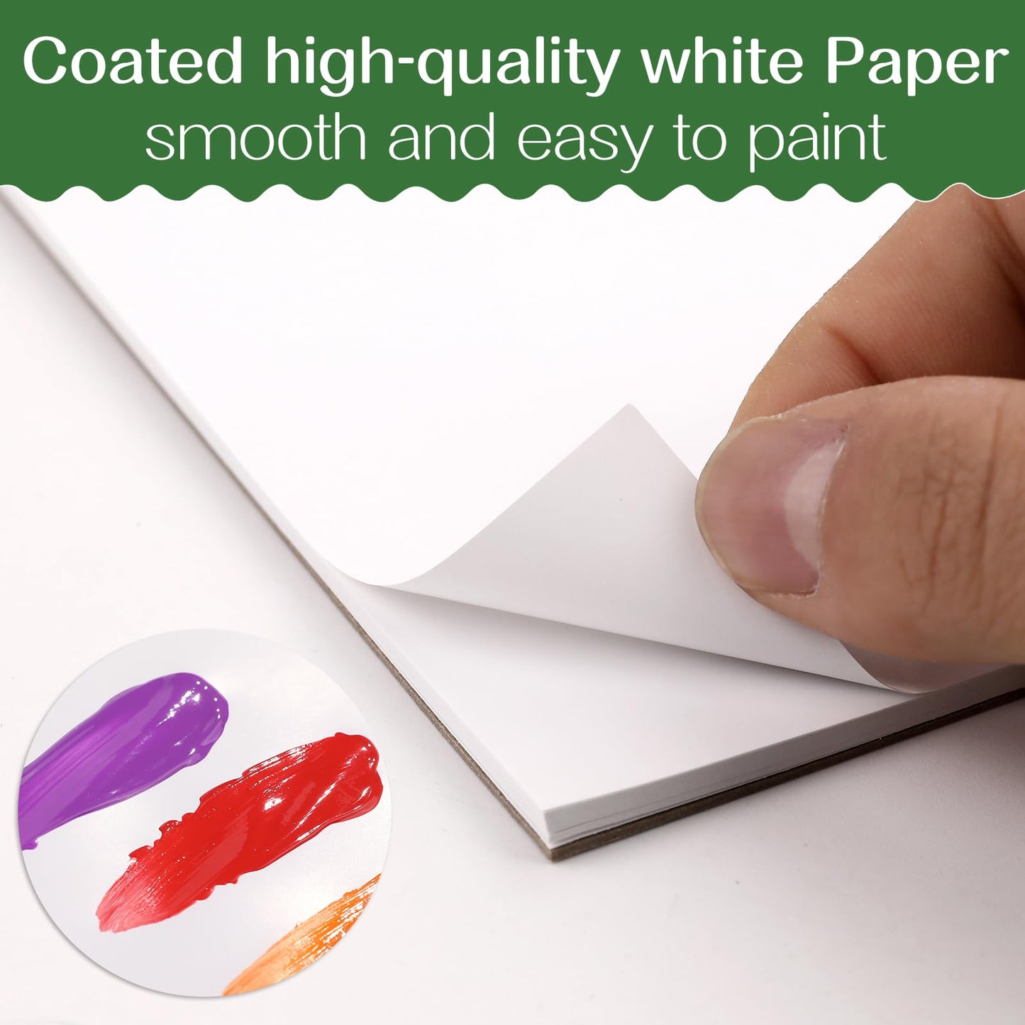 Aroic 36 Sheets Finger Paint Paper 11 X 14 Inches, Paint Pad For Kids, Fingerpaint Paper For Toddlers And Kids, Kids Art Supplies, Art Paper Construction Paper For Finger Painting, Drawing