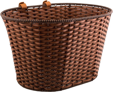 Sunlite Deluxe Rattan Basket W/Velcro Straps, Brown