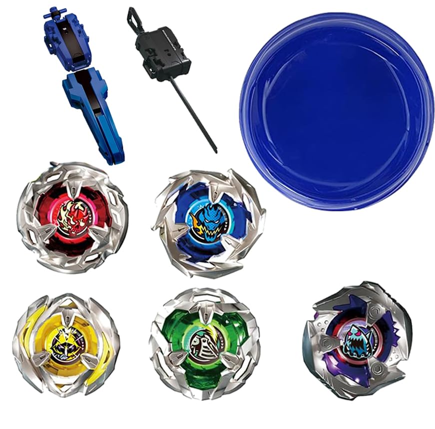 ASVEXKW Bey Battling Set  Spinninning Top Burst cutting edge Toy Combat Battling Game Set  Spinning & Launchers  Bey Stadium  Greats Birthday Gift for Boys  5 Spinning Tops