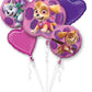 Paw Patrol Girls Pup Skye and Everest Foil Balloons Birthday Party Supplies (5 Piece Bouquet)