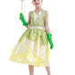 Wonderbabe Princess Tiana Dresses For Girls Tiana Costume Kids Birthday Halloween Party Fancy Outfits With Accessories 7T 8T Age
