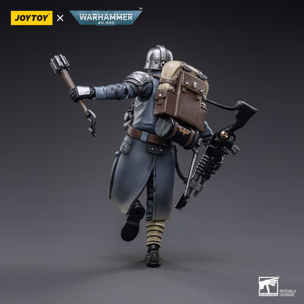 JOYTOY Warhammer 40K Astra Militarum Death Korps of Krieg Veteran Squad Sergeant 1/18 Action Figures Joy Toy Mecha Figure Model