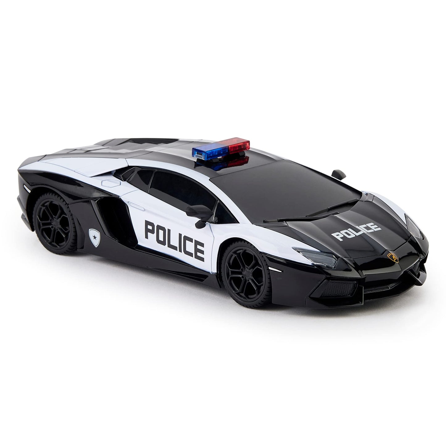 CMJ RC Cars Twin Pack: Lamborghini Sian & Police RC Cars, Plastic, Model 124TPPCS, Perfect for Racing Fans