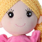 Snuggle Stuffs Twin Sister Plush 14 Dolls (Set of 2) Pink & Purple