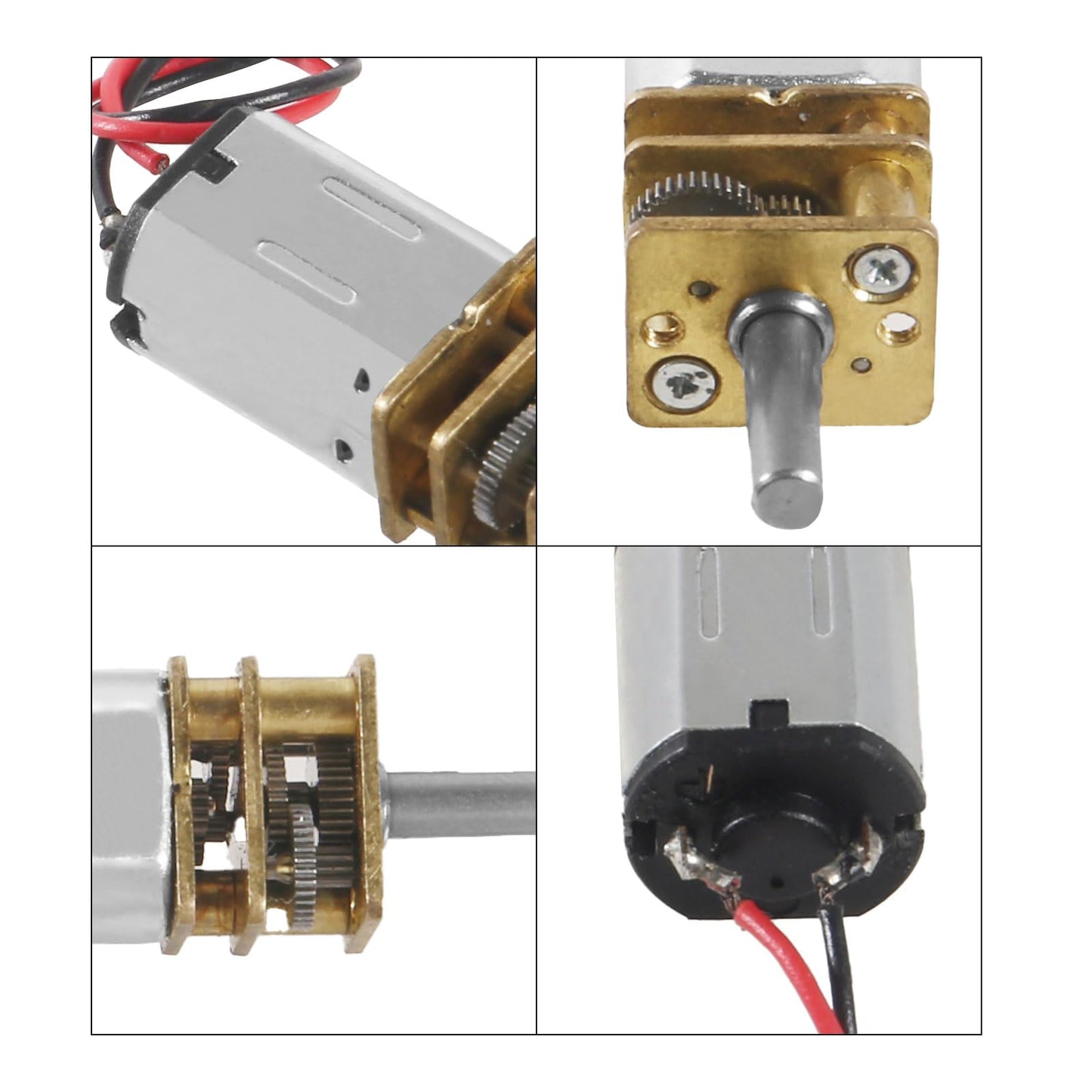 Xiitia 8Pcs Dc 3V-6V Mini N20 Gear Motor Slow Speed Full Metal Gearbox Without Terminal For Smart Car Diy Rc Toys