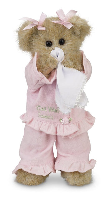 Bearington Sicky Vicky Get Well Soon Stuffed Animal Teddy Bear 10''