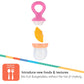 Nuby Nibbler Mesh First Soft Foods Feeder, 2Pk, Pink & Purple