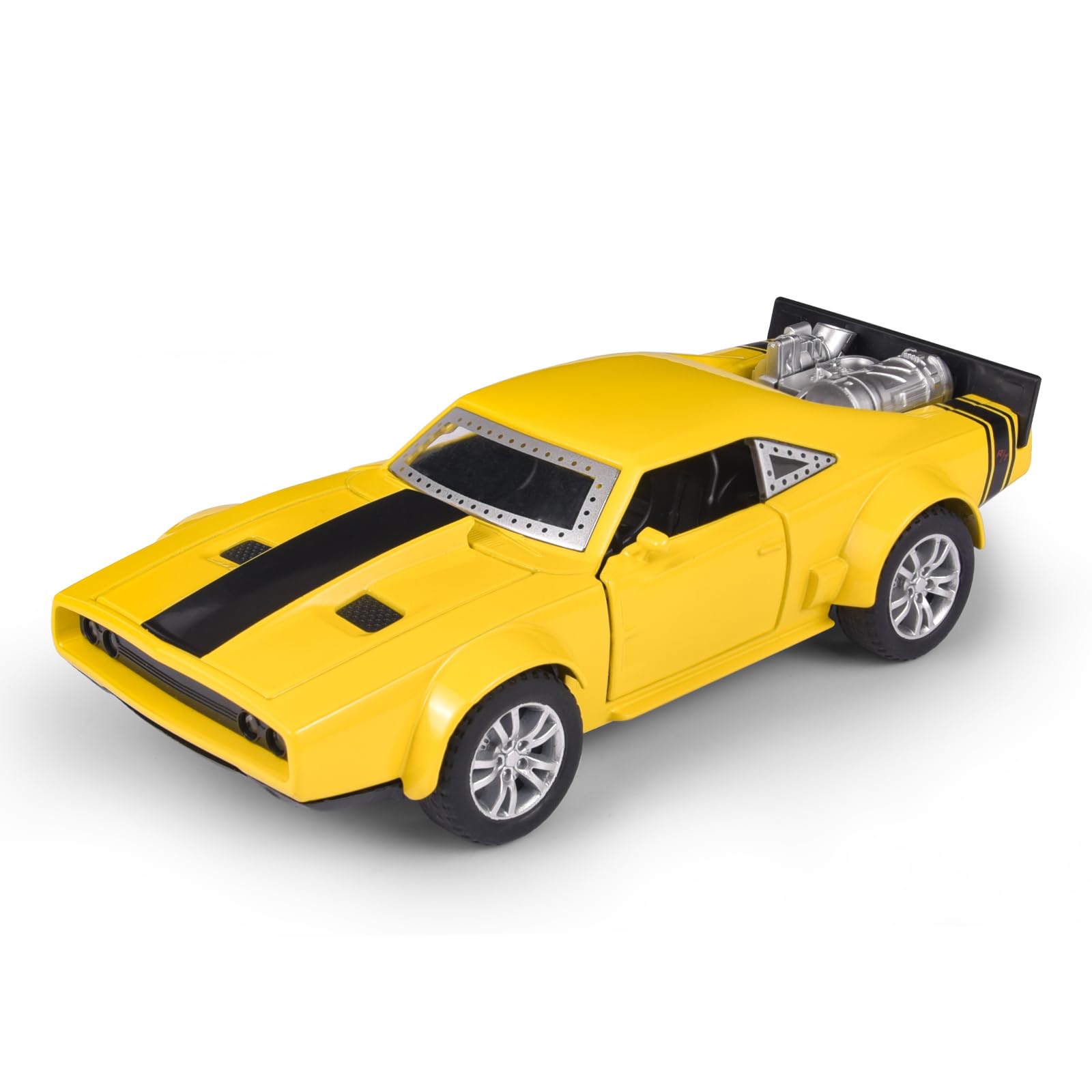 FLYKIRIN Toys Car 1:32 Dodge Diecast Vehicle, Speed and Passion Cars Model with Lights Sound and Pull, Car Toy Boys and Boyfrien