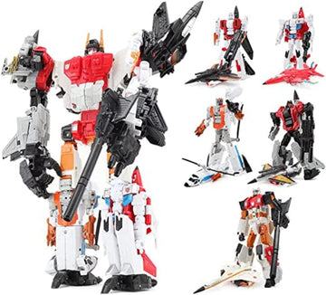 Transformer Toys, 5in1 Combiners 28.5CM Superion G1 IDW Transformation Figure Toy Fireflight Skydive Model Deformation Car Robot