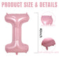 40 Inch Pink Letter Balloons, Large I Letter Balloons Foil Helium Balloon, Foil Big Single Alphabet I Balloon, Pink Letters for