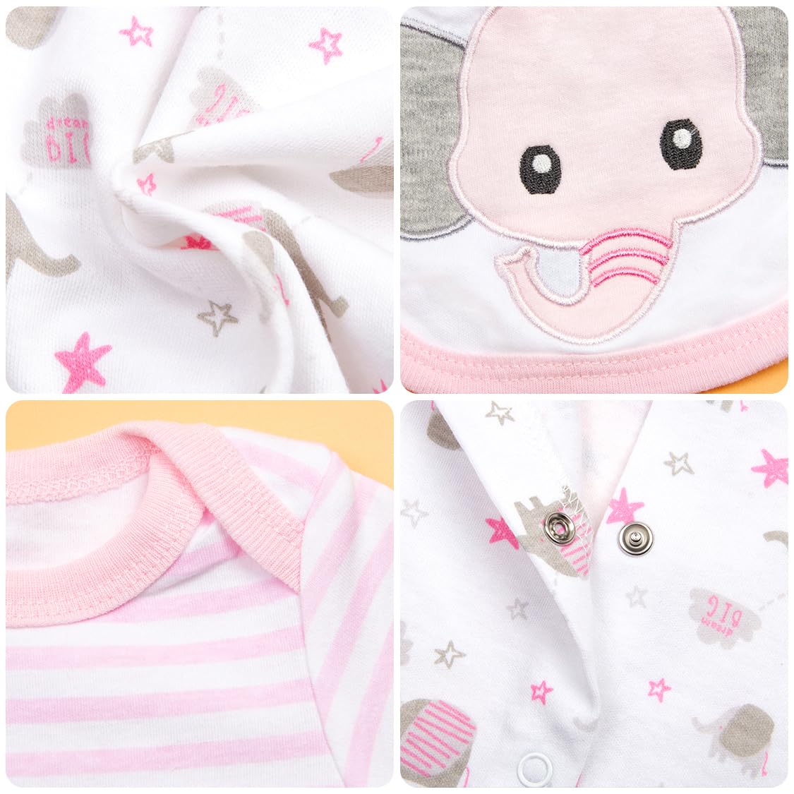 Reborn Baby Dolls Clothes 22 Inch Cute Elephant Girl Outfits For 20-22 Inch Newborn Doll Clothing Accessories…