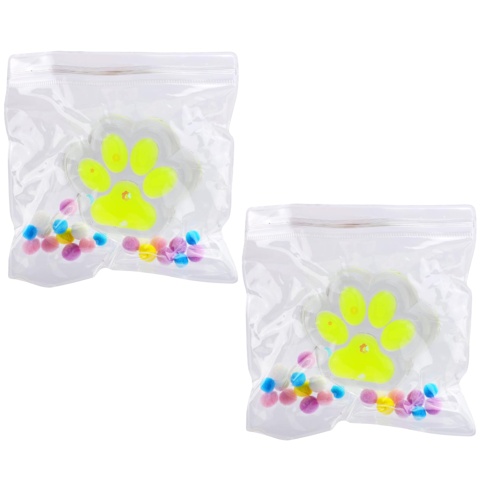 2pcs Cat Paw Squeeze Toy  Taba Soft Cat Paw Kawaii Jelly Kitty Paw Relaxing Animals Stress Relieving Fidget Toys for Kids Teenagers mature-themeds (Style 2)