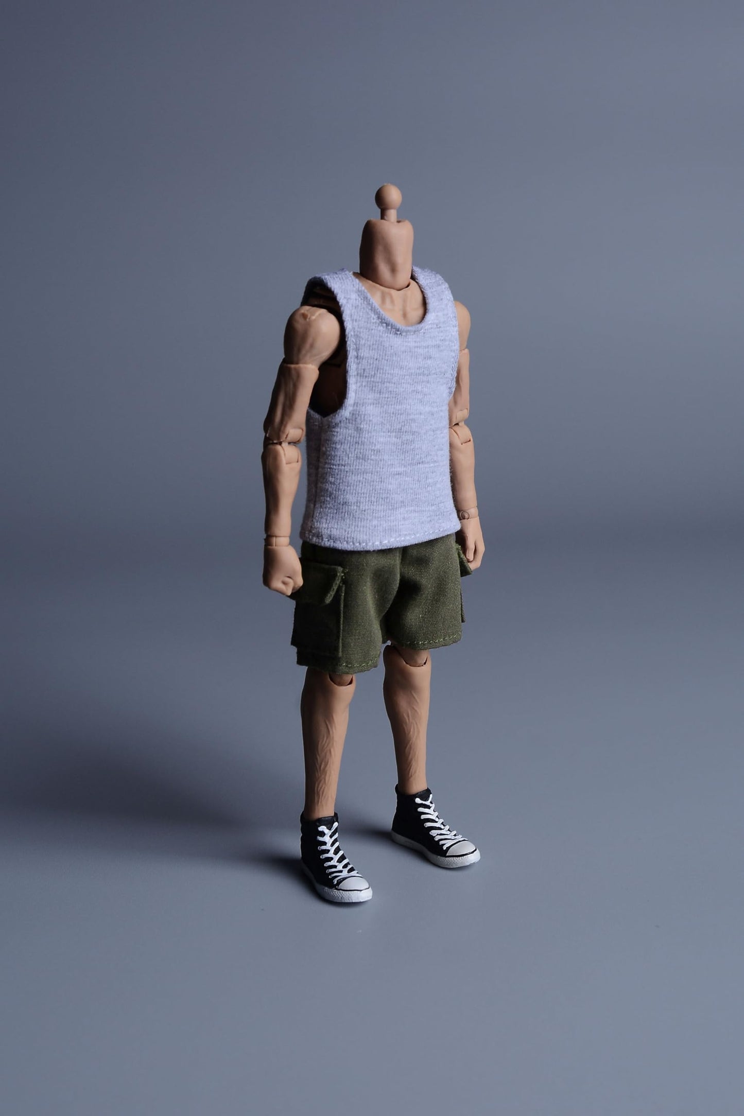 Meetoget 1/12 Scale Male Figure Doll Clothes Daily Sports Singlet Action Figure Relax,Grey Pu002Us