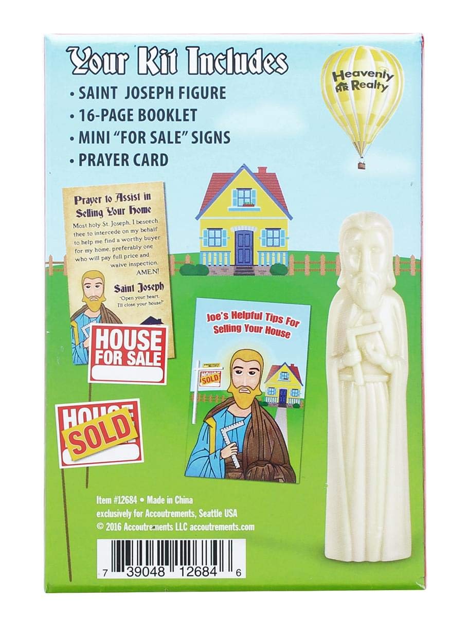 Accoutrements Mcphee Saint Joseph Sell Your House Kit - White Cotton Model 12684