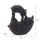 Elements 5.12X2.95X5.91 Inch Mother And Baby Pig Resin Tabletop Decor Black