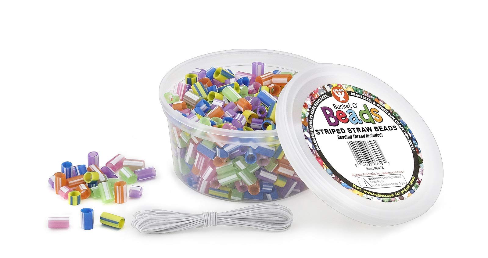 Hygloss Products 6828 Bucket O Beads Teaching Material (6828), 300 Pcs