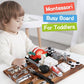 Canuan 20-In-1 Busy Board For Toddlers Travel Toy Activity Board For Fine Motor Skills Busy Board Toys For 3 Years Old Kids With Switch, Locks, Shoe Laces, Music Box