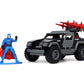 Jada Toys G.I. Joe 1:32 Stinger Die-cast Car with 1.65 Cobra Commander Figure, Toys for Kids and Adults,Grey