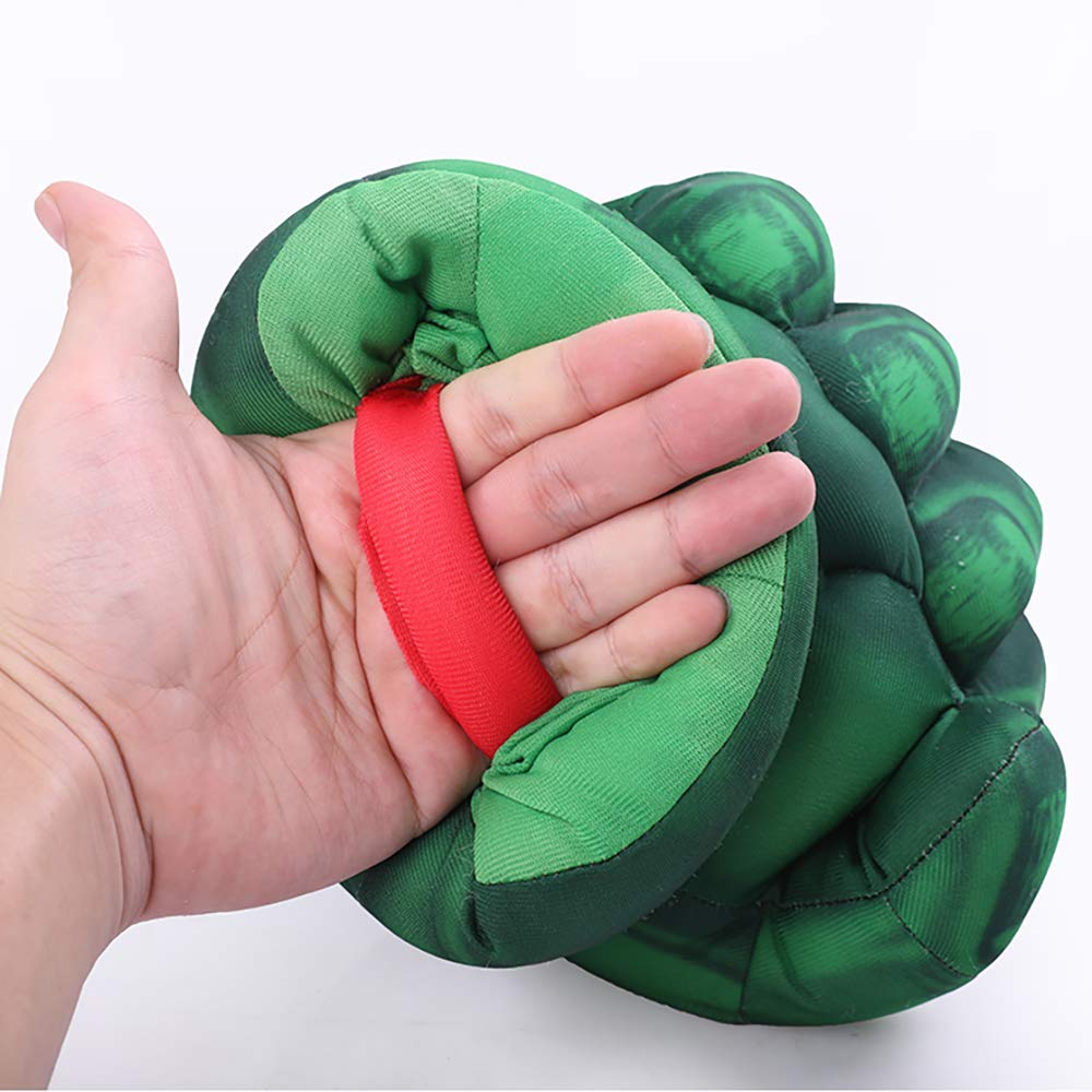 HuangWeida Kids Superhero Gloves - Green Polyester Toy Fists for Halloween & Christmas Costumes, Model Gloves-1