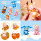 TISDEN 4 Inch Mini Baby Dolls 6pcs Set Realistic Baby Dolls Toys with Cute Handmade Doll Clothes for Suitability Kids 3 and up (Animals)