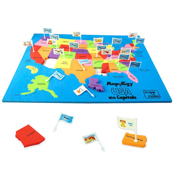 Imagimake Mapology Usa Map With Capitals | Learning States And Capitals | Us Geography Toys For Ages 5-7 | Jigsaw Puzzles For Kids Ages 8-10 Years | Easter Gifts For Kids | Easter Toys