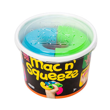 Schylling NeeDoh Mac 'N' Squeeze - Sensory Fidget Toy - Assorted Colors - Ages 3 to mature-themed (Pack of 1)