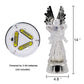 Eldnacele 14" Christmas Snow Globe - Battery Operated Color Changing Angel Figurine with Trumpet for Tabletop Decoration, Model AG001-H
