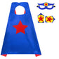 Irolewin Superhero Boys-Girls-Cape And Mask For Kids Super Hero Dress Up Costume Halloween Party Favors Double-Sided (Blue Red Yellow)