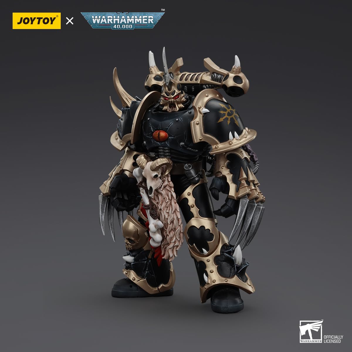 malt-inspiredISE JOYTOY 1/18 Action Figures - Warhammer 40 000 Chaos Space Marines Black Legion Chosen with Lightning Claws - 5 Classic Character Collectible Age 15 and Above