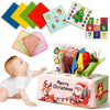 Waybla Christmas Baby Toy For 6-12M – Christmas Tissue Box Sensory Pull Toy With Crinkle Papers, Handkerchiefs & Scarves – Ideal Stocking Stuffer For Toddlers