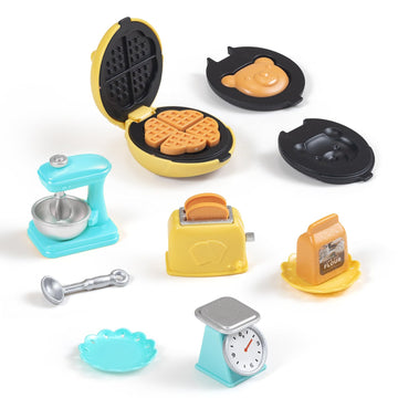 Keldoner Miniature Dollhouse Accessories, Doll House Accessories Set, Dollhouse Kitchen Accessories Incl Stand Mixer & Kitchen S