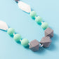 Qimgic 2Pcs Baby Teething Necklace For Mom To Wear, Babies Nursing Necklaces For Kids, Sensory Teether Toys For Toddlers Childre
