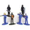U.S. Toy Police Figures, Blue/Black, 2.5 (UST2454)